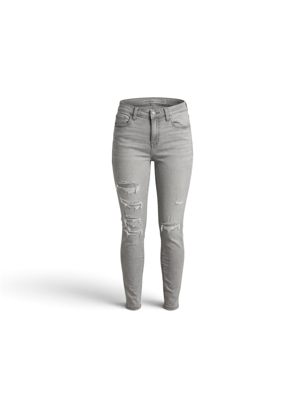 American Eagle Hi-Rise Jegging Size 6 Regular Gray Distressed Ripped Jeans AE